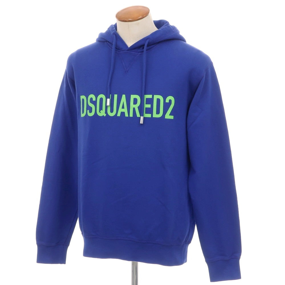 【新品】ディースクエアード DSQUARED2 コットン スウェット プルオーバー パーカー ブルー【 M 】【 状態ランクN 】【 メンズ 】
