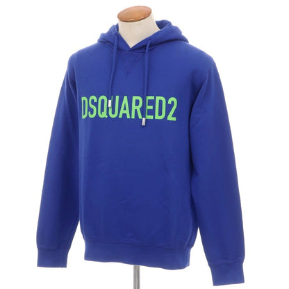 【新品】ディースクエアード DSQUARED2 コットン スウェット プルオーバー パーカー ブルー【 M 】【 状態ランクN 】【 メンズ 】