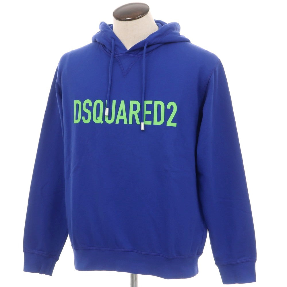 【新品】ディースクエアード DSQUARED2 コットン スウェット プルオーバー パーカー ブルー【 XL 】【 状態ランクN 】【 メンズ 】[CPD]