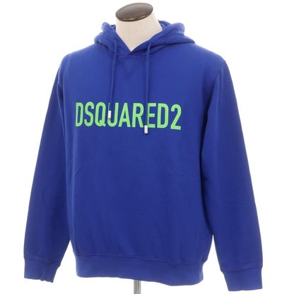 【新品】ディースクエアード DSQUARED2 コットン スウェット プルオーバー パーカー ブルー【 XL 】【 状態ランクN 】【 メンズ 】