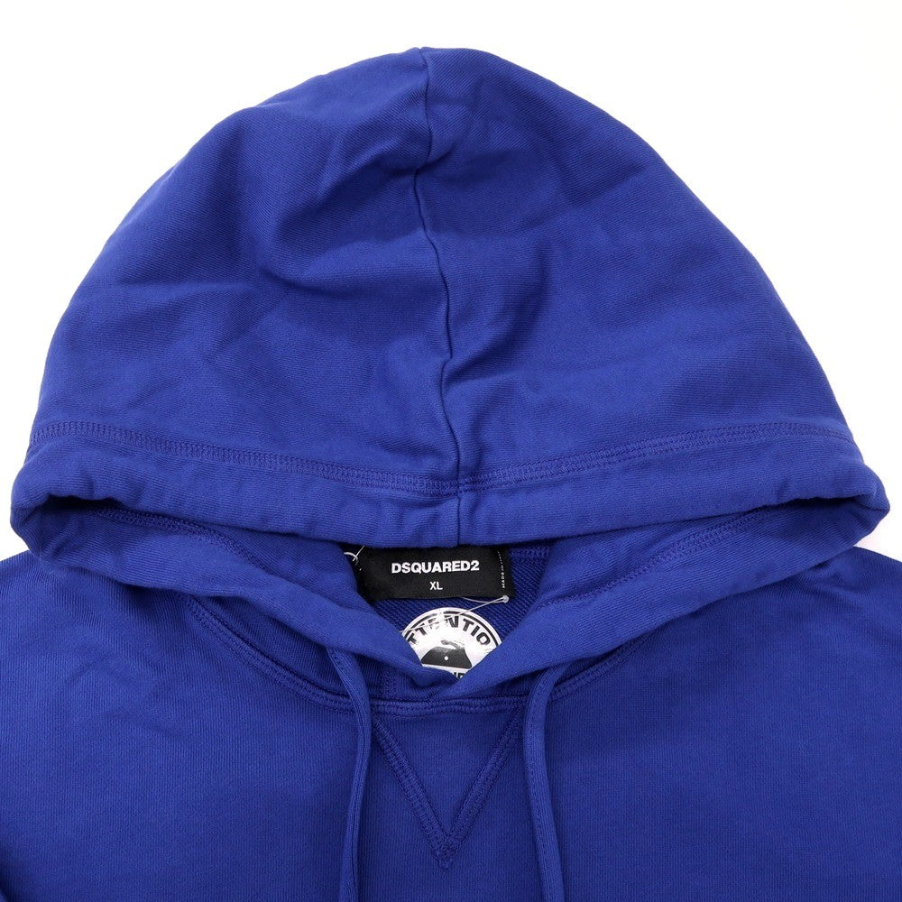 【新品】ディースクエアード DSQUARED2 コットン スウェット プルオーバー パーカー ブルー【 XL 】【 状態ランクN 】【 メンズ 】[CPD]