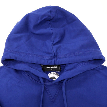 【新品】ディースクエアード DSQUARED2 コットン スウェット プルオーバー パーカー ブルー【 XL 】【 状態ランクN 】【 メンズ 】