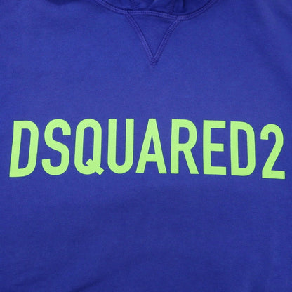 【新品】ディースクエアード DSQUARED2 コットン スウェット プルオーバー パーカー ブルー【 XL 】【 状態ランクN 】【 メンズ 】