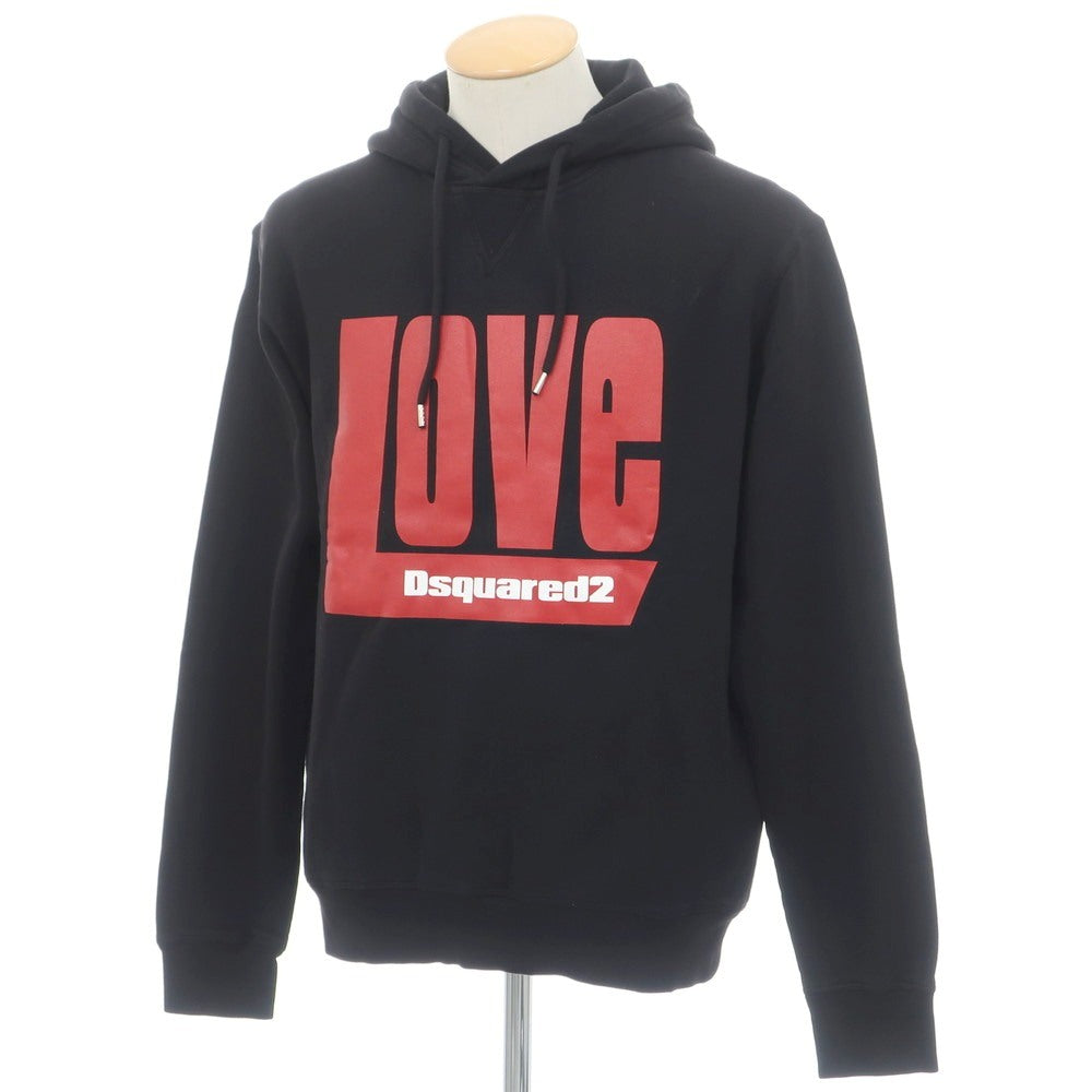 【新品】ディースクエアード DSQUARED2 コットン スウェット プルオーバー パーカー ブラック【 S 】【 状態ランクN 】【 メンズ 】