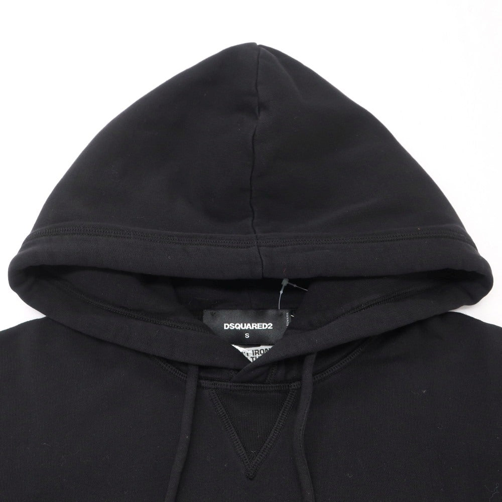 【新品】ディースクエアード DSQUARED2 コットン スウェット プルオーバー パーカー ブラック【 S 】【 状態ランクN 】【 メンズ 】