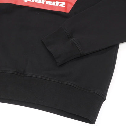 【新品】ディースクエアード DSQUARED2 コットン スウェット プルオーバー パーカー ブラック【 S 】【 状態ランクN 】【 メンズ 】