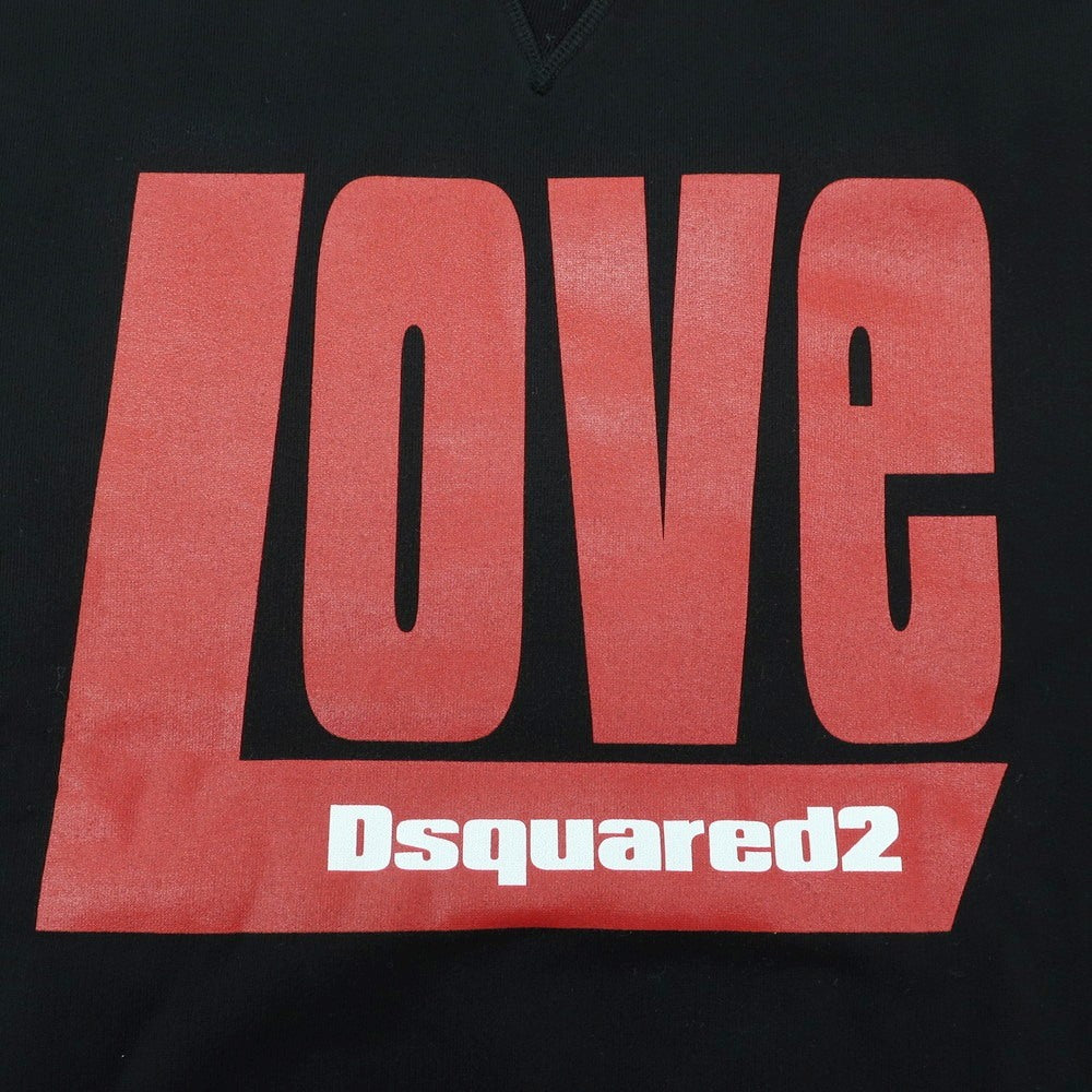 【新品】ディースクエアード DSQUARED2 コットン スウェット プルオーバー パーカー ブラック【サイズS】【 状態ランクN 】【 メンズ 】 [EPD]