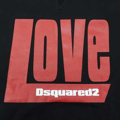 【新品】ディースクエアード DSQUARED2 コットン スウェット プルオーバー パーカー ブラック【 S 】【 状態ランクN 】【 メンズ 】