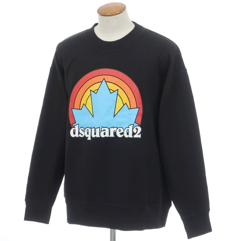 【新品】ディースクエアード DSQUARED2 コットン クルーネック スウェット ブラック【 M 】【 状態ランクN 】【 メンズ 】