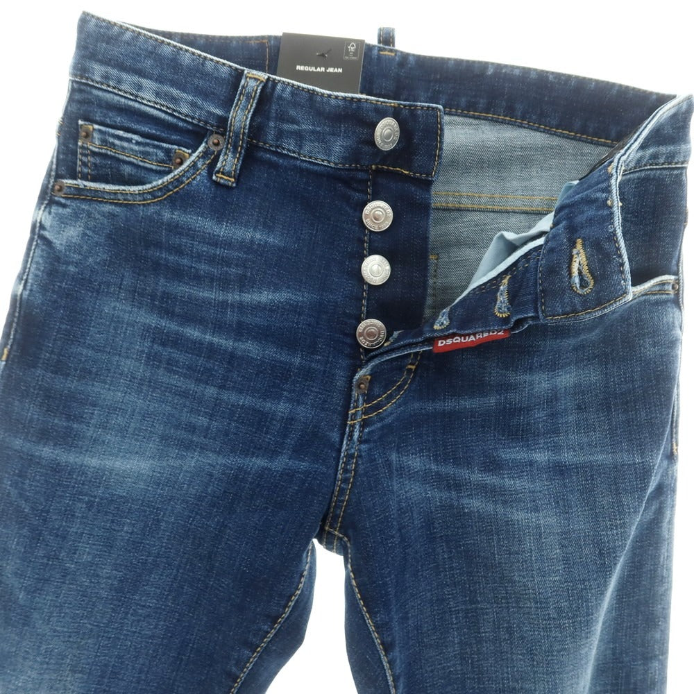 【新品】ディースクエアード DSQUARED2 REGULAR JEAN ストレッチ コットン ジーンズ デニムパンツ ネイビー【サイズ42】【 状態ランクN 】【 メンズ 】 [CPD]