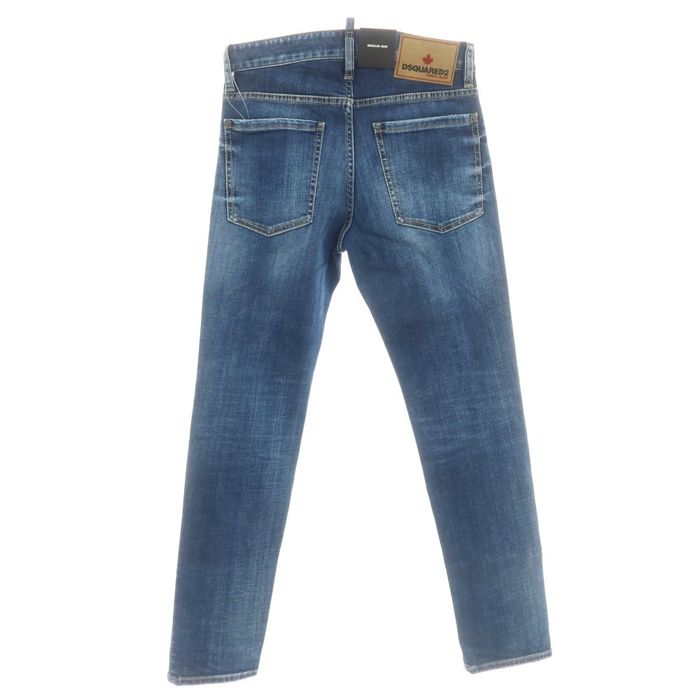 【新品】ディースクエアード DSQUARED2 REGULAR JEAN ストレッチ コットン ジーンズ デニムパンツ ネイビー【サイズ42】【 状態ランクN 】【 メンズ 】 [CPD]