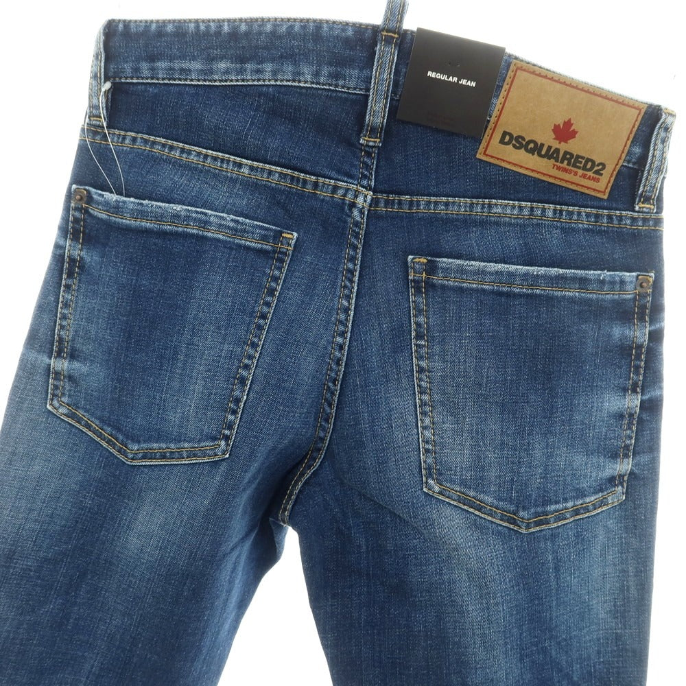 【新品】ディースクエアード DSQUARED2 REGULAR JEAN ストレッチ コットン ジーンズ デニムパンツ ネイビー【サイズ42】【 状態ランクN 】【 メンズ 】 [CPD]