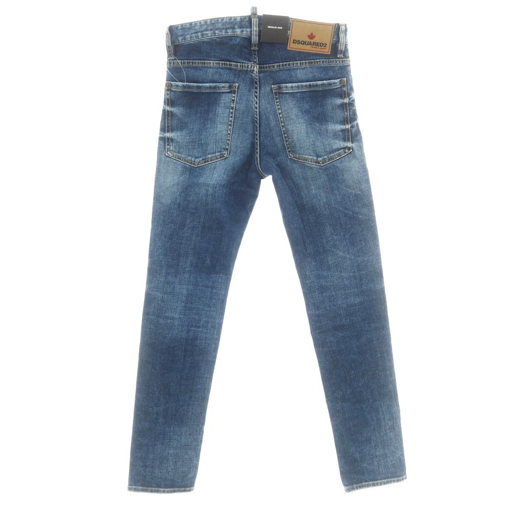 【新品】ディースクエアード DSQUARED2 REGULAR JEAN ストレッチ コットン ジーンズ デニムパンツ ネイビー【サイズ42】【 状態ランクN 】【 メンズ 】 [CPD]