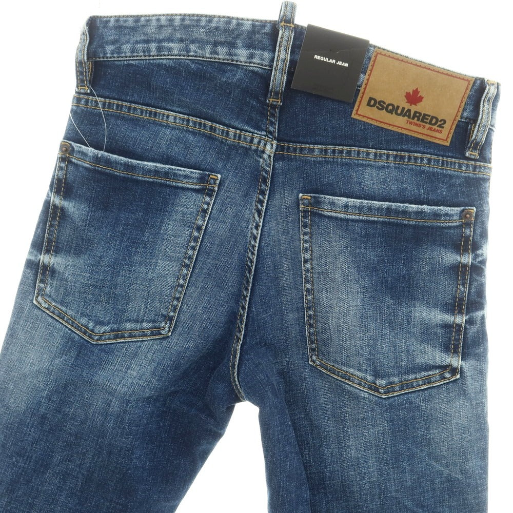 【新品】ディースクエアード DSQUARED2 REGULAR JEAN ストレッチ コットン ジーンズ デニムパンツ ネイビー【サイズ42】【 状態ランクN 】【 メンズ 】 [CPD]