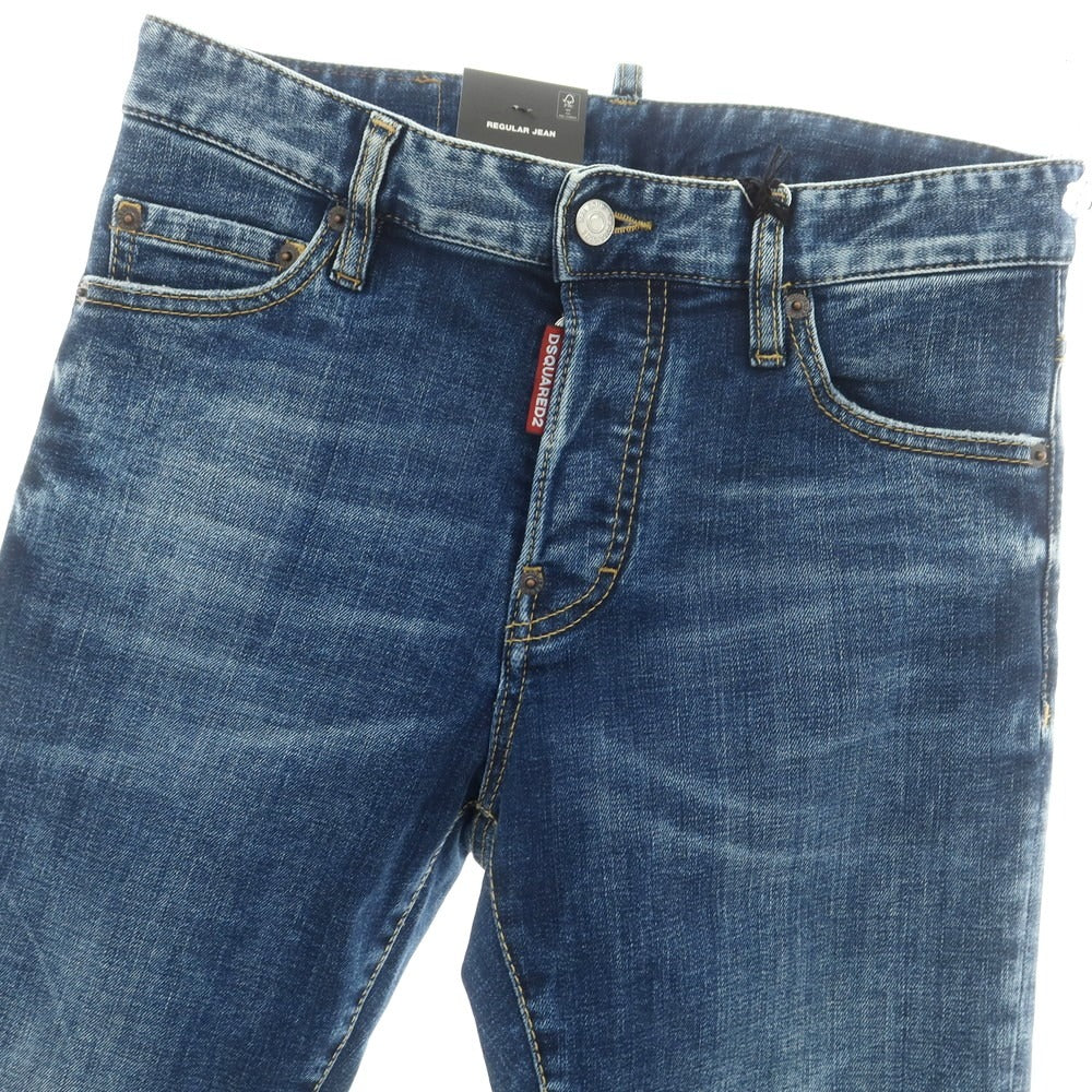 【新品】ディースクエアード DSQUARED2 REGULAR JEAN ストレッチ コットン ジーンズ デニムパンツ ネイビー【サイズ42】【 状態ランクN 】【 メンズ 】 [CPD]