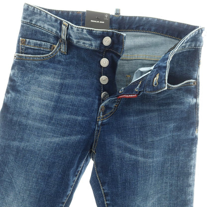 【新品】ディースクエアード DSQUARED2 REGULAR JEAN ストレッチ コットン ジーンズ デニムパンツ ネイビー【サイズ42】【 状態ランクN 】【 メンズ 】 [CPD]