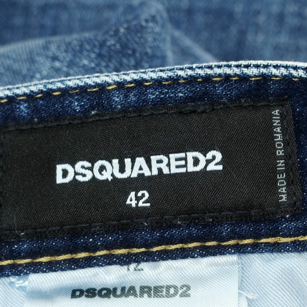 【新品】ディースクエアード DSQUARED2 REGULAR JEAN ストレッチ コットン ジーンズ デニムパンツ ネイビー【 42 】【 状態ランクN 】【 メンズ 】
