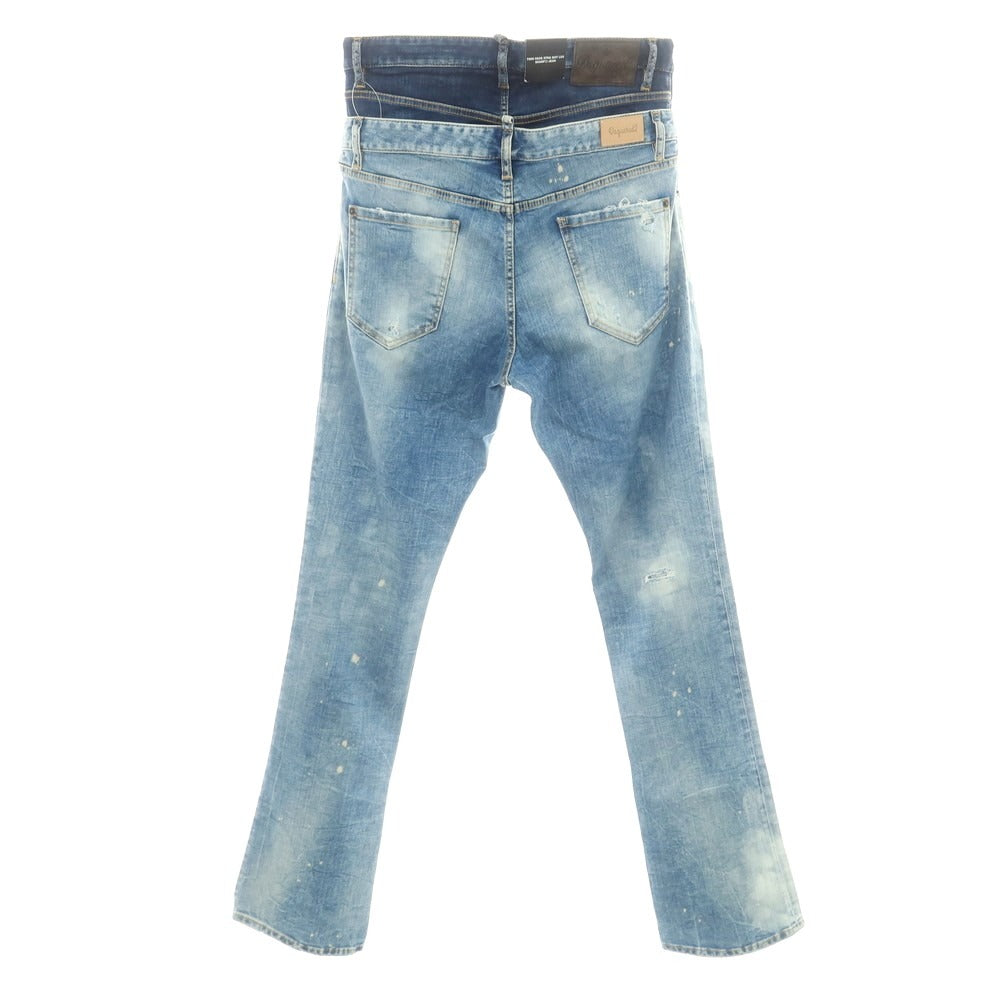 【新品】ディースクエアード DSQUARED2 Skinny Twin Pack Jean セミフレア ジーンズ デニムパンツ ブルー【サイズ48】【 状態ランクN 】【 メンズ 】 [CPD]