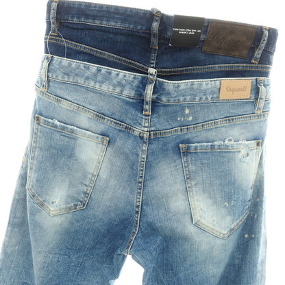 【新品】ディースクエアード DSQUARED2 Skinny Twin Pack Jean セミフレア ジーンズ デニムパンツ ブルー【 48 】【 状態ランクN 】【 メンズ 】
