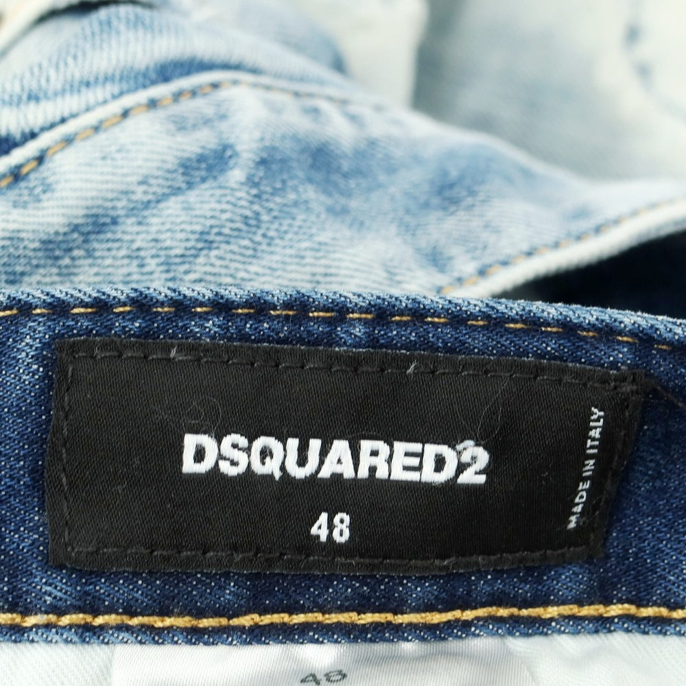 【新品】ディースクエアード DSQUARED2 Skinny Twin Pack Jean セミフレア ジーンズ デニムパンツ ブルー【サイズ48】【 状態ランクN 】【 メンズ 】 [CPD]