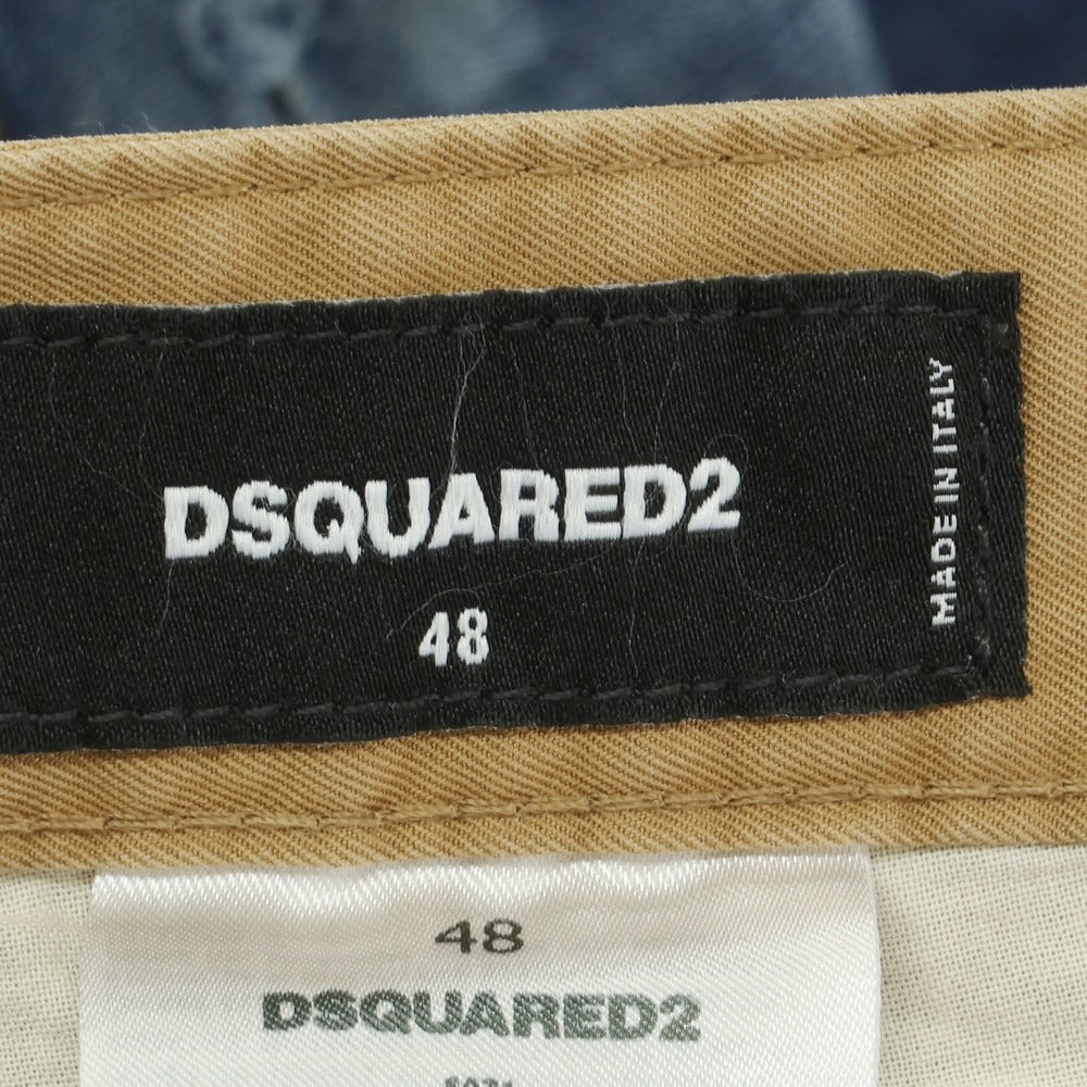 【新品】ディースクエアード DSQUARED2 642 Twin Pack Jean ストレッチ コットンポリエステル ジーンズ デニムパンツ ネイビーxベージュ【サイズ48】【 状態ランクN 】【 メンズ 】 [CPD]