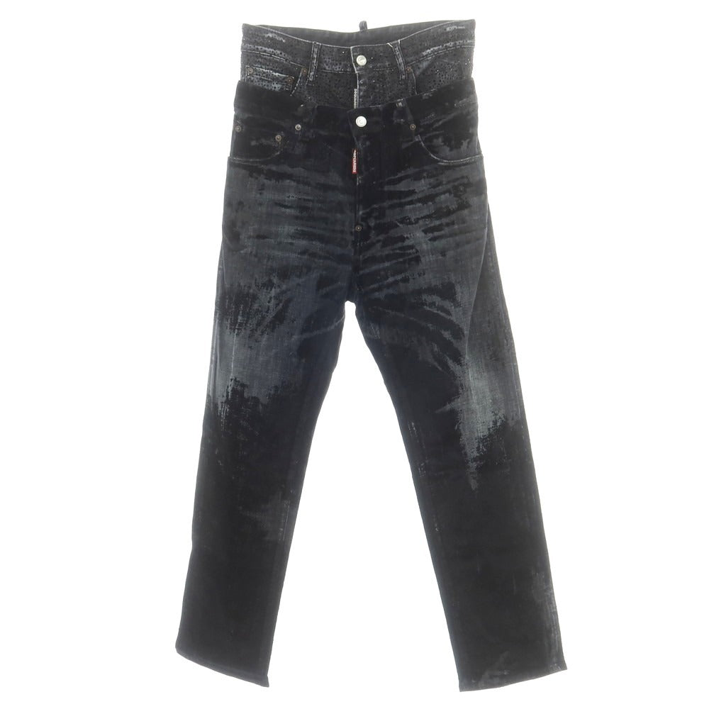 【新品アウトレット】ディースクエアード DSQUARED2 642 Twin Pack Jean ストレッチ コットン ジーンズ デニムパンツ ブラック【サイズ42】【 状態ランクN- 】【 メンズ 】 [CPD]