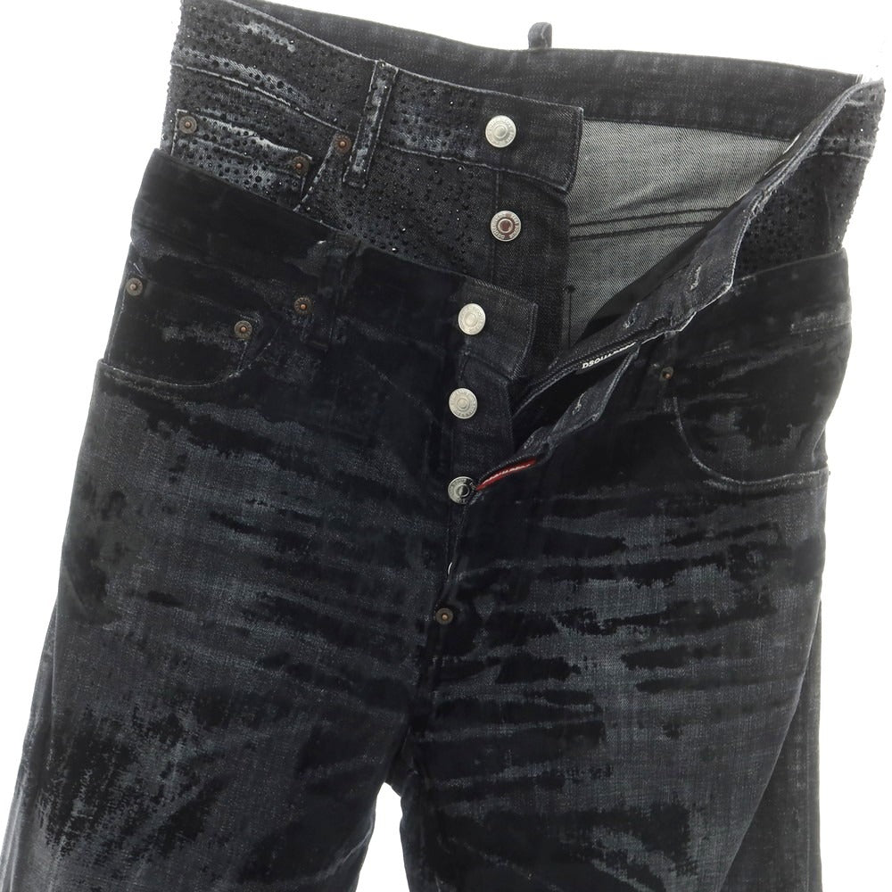 【新品アウトレット】ディースクエアード DSQUARED2 642 Twin Pack Jean ストレッチ コットン ジーンズ デニムパンツ ブラック【 42 】【 状態ランクN- 】【 メンズ 】