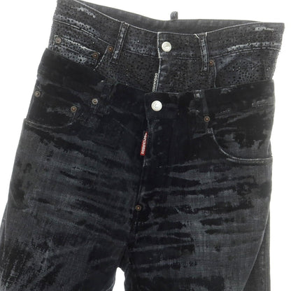 【新品】ディースクエアード DSQUARED2 642 Twin Pack Jean ストレッチ コットン ジーンズ デニムパンツ ブラック【サイズ44】【 状態ランクN 】【 メンズ 】 [CPD]