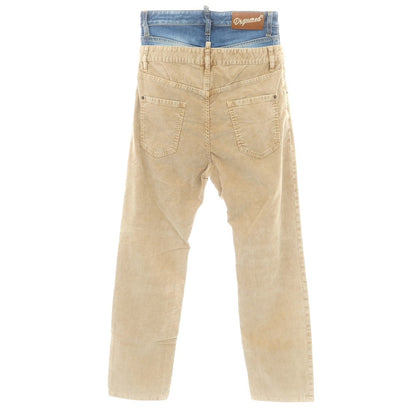 【新品】ディースクエアード DSQUARED2 642 Twin Pack Jean ストレッチ コットン コーデュロイパンツ ベージュxブルー【 44 】【 状態ランクN 】【 メンズ 】