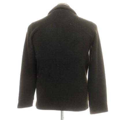 【中古】ナノユニバース nano universe アクリルナイロンウール ショールカラー カーディガン ブラックオリーブ【 L 】【 状態ランクC 】【 メンズ 】