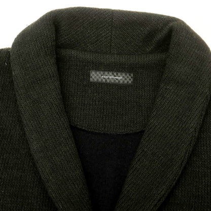 【中古】ナノユニバース nano universe アクリルナイロンウール ショールカラー カーディガン ブラックオリーブ【 L 】【 状態ランクC 】【 メンズ 】