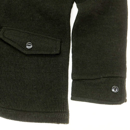 【中古】ナノユニバース nano universe アクリルナイロンウール ショールカラー カーディガン ブラックオリーブ【 L 】【 状態ランクC 】【 メンズ 】