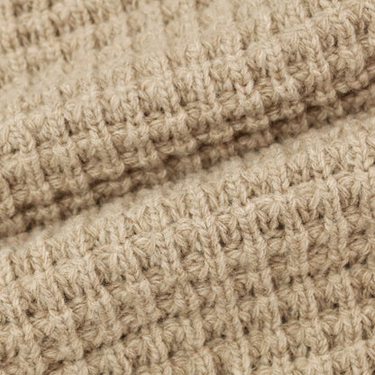 【中古】オロウ OLOW ウールナイロン クルーネック プルオーバーニット ベージュ【 M 】【 状態ランクB 】【 メンズ 】