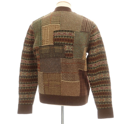 【中古】ラルフローレンラグビー RALPH LAUREN RUGBY ウールアルパカ カーディガン ブラウンxベージュ【 S 】【 状態ランクB 】【 メンズ 】
