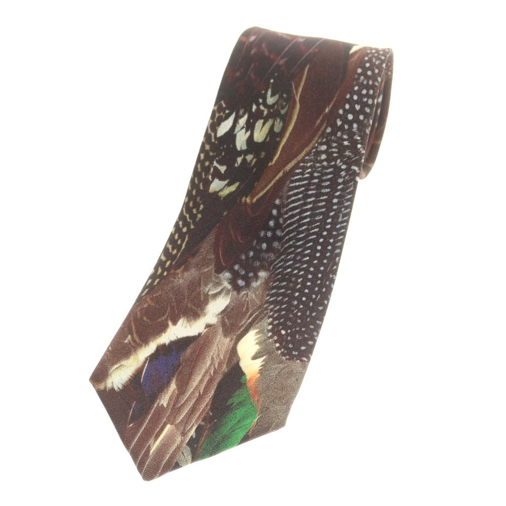 【中古】ポールスミスコレクション PAUL SMITH COLLECTION プリント ネクタイ ブラックxブラウン【 状態ランクB 】【 メンズ 】