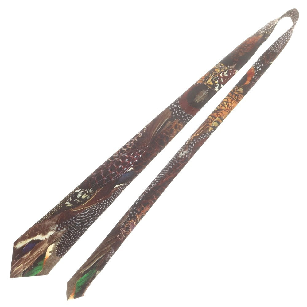 【中古】ポールスミスコレクション PAUL SMITH COLLECTION プリント ネクタイ ブラックxブラウン【 状態ランクB 】【 メンズ 】