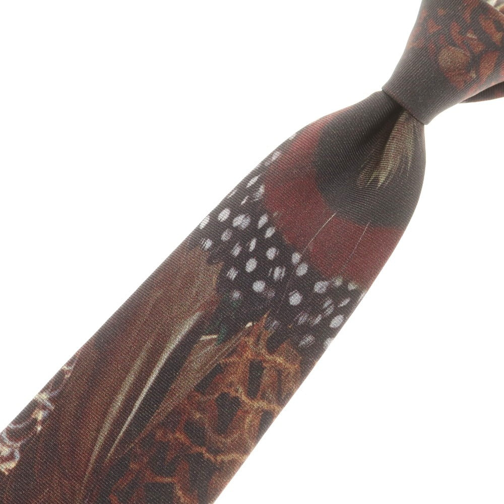 【中古】ポールスミスコレクション PAUL SMITH COLLECTION プリント ネクタイ ブラックxブラウン【 状態ランクB 】【 メンズ 】