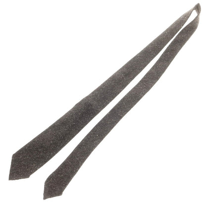 【中古】レオナルド タッツァーリ Leonardo Tazzari ウールシルクナイロン 無地ネクタイ ダークグレー【 状態ランクA 】【 メンズ 】