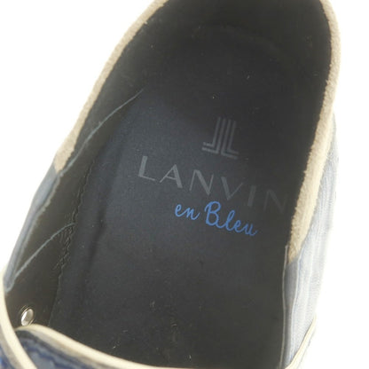 【中古】ランバンオンブルー LANVIN en Bleu レザー カジュアルシューズ ブルー【 25 1/2 】【 状態ランクA 】【 メンズ 】