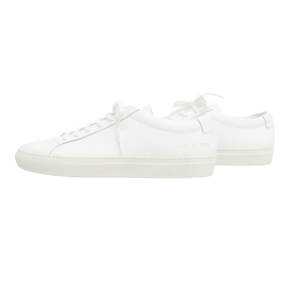【中古】【未使用】コモンプロジェクツ COMMON PROJECTS ローカット レザー スニーカー ホワイト【 42 】【 状態ランクS 】【 メンズ 】