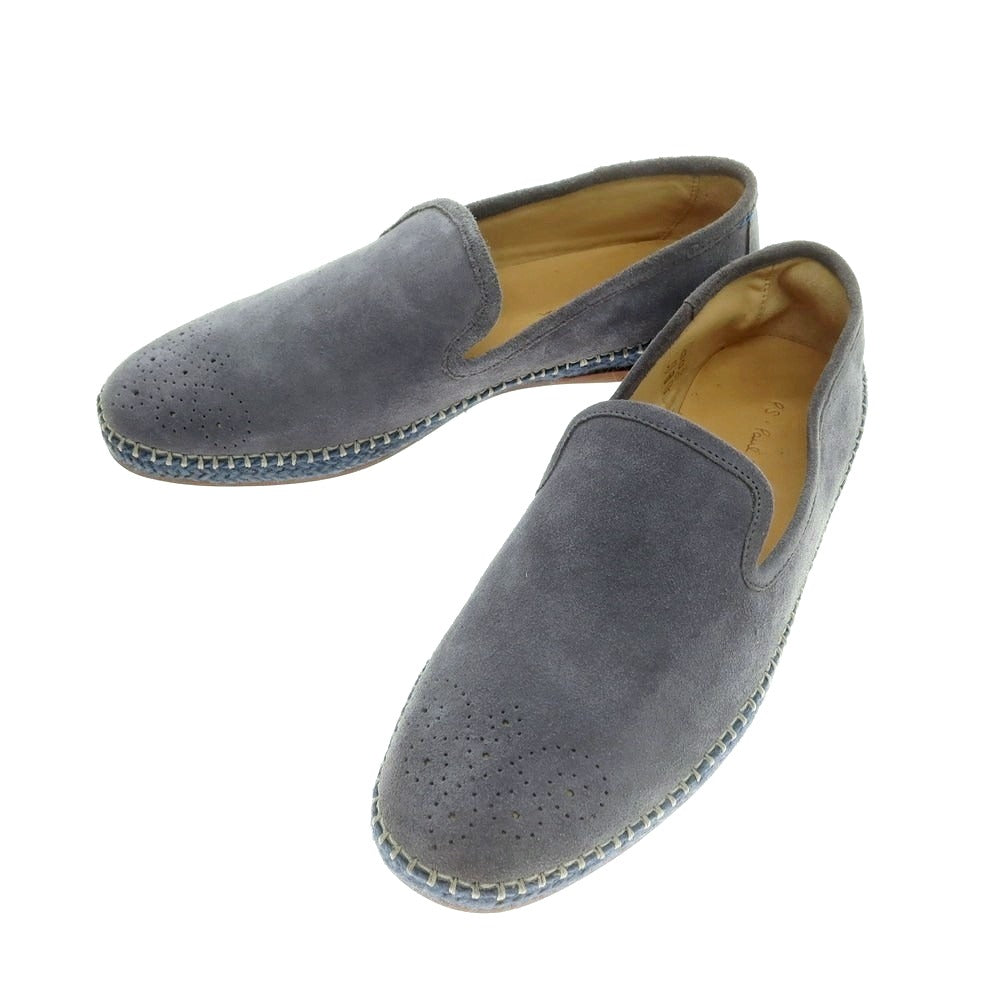 【中古】【未使用】ピーエス ポールスミス PS Paul Smith スエード エスパドリーユ スリッポン ブルーグレー【 9 】【 状態ランクS 】【 メンズ 】