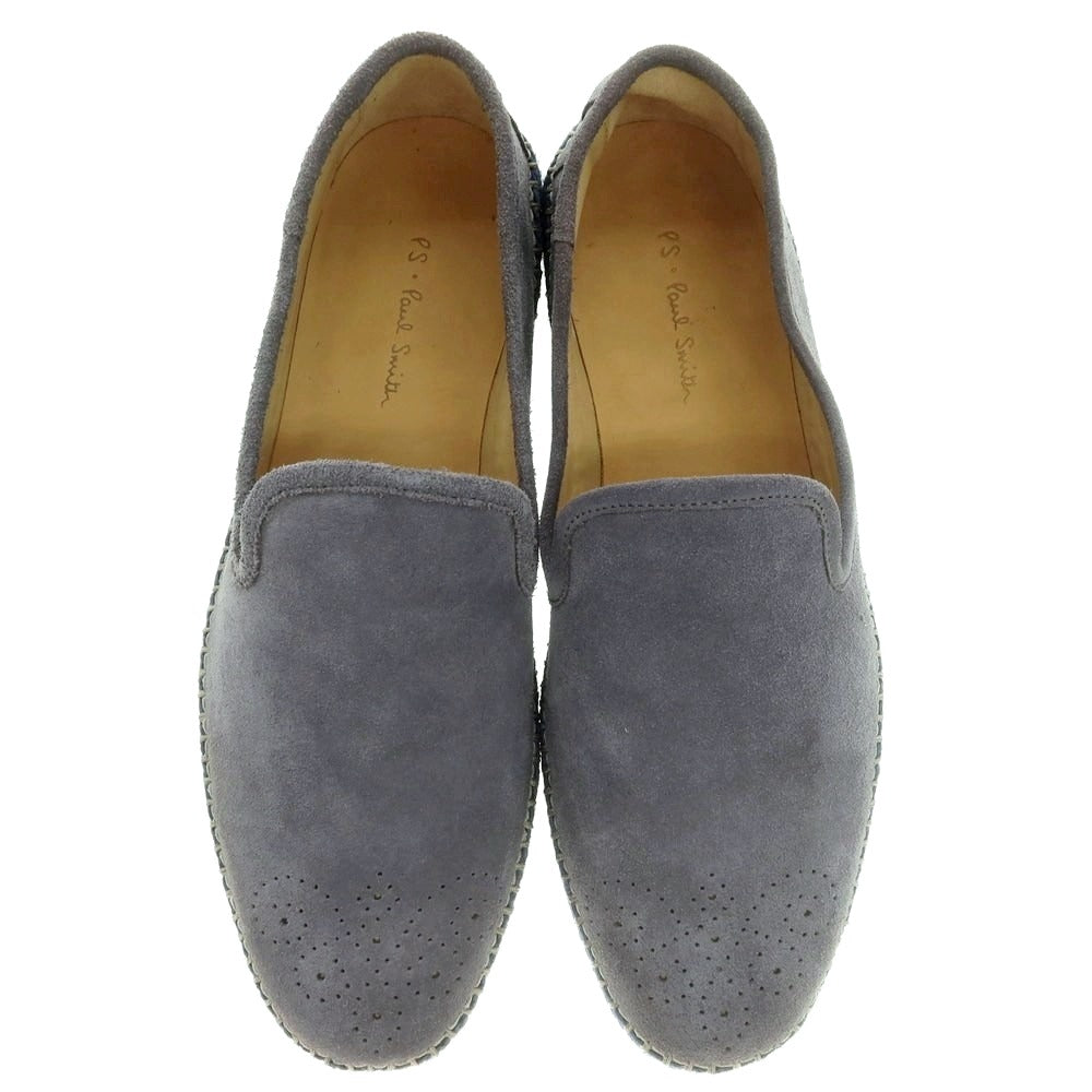 【中古】【未使用】ピーエス ポールスミス PS Paul Smith スエード エスパドリーユ スリッポン ブルーグレー【 9 】【 状態ランクS 】【 メンズ 】