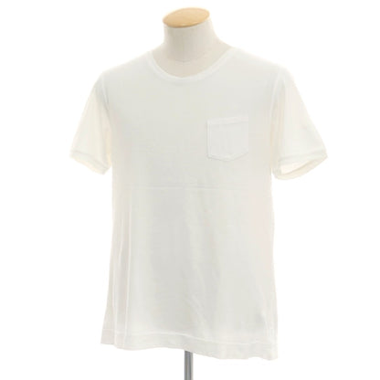 【中古】チルコロ1901 CIRCOLO 1901 コットン クルーネック ポケット 半袖Tシャツ ホワイト【 S 】【 状態ランクB 】【 メンズ 】