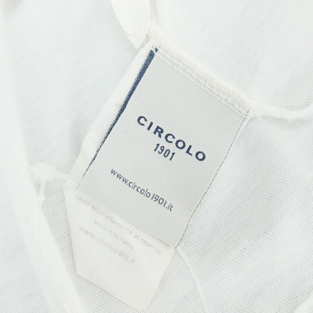 【中古】チルコロ1901 CIRCOLO 1901 コットン クルーネック ポケット 半袖Tシャツ ホワイト【 S 】【 状態ランクB 】【 メンズ 】[DPD]