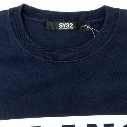 【中古】エスワイサーティトゥー バイ スウィートイヤーズ SY32 BY SWEET YEARS コットン クルーネック 半袖Tシャツ ネイビー【 S 】【 状態ランクC 】【 メンズ 】