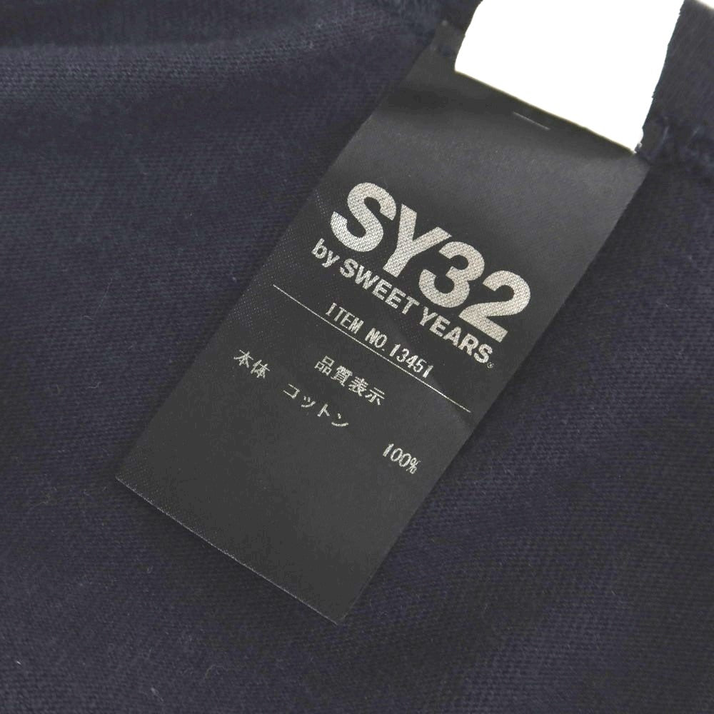 【中古】エスワイサーティトゥー バイ スウィートイヤーズ SY32 BY SWEET YEARS コットン クルーネック 半袖Tシャツ ネイビー【 S 】【 状態ランクC 】【 メンズ 】