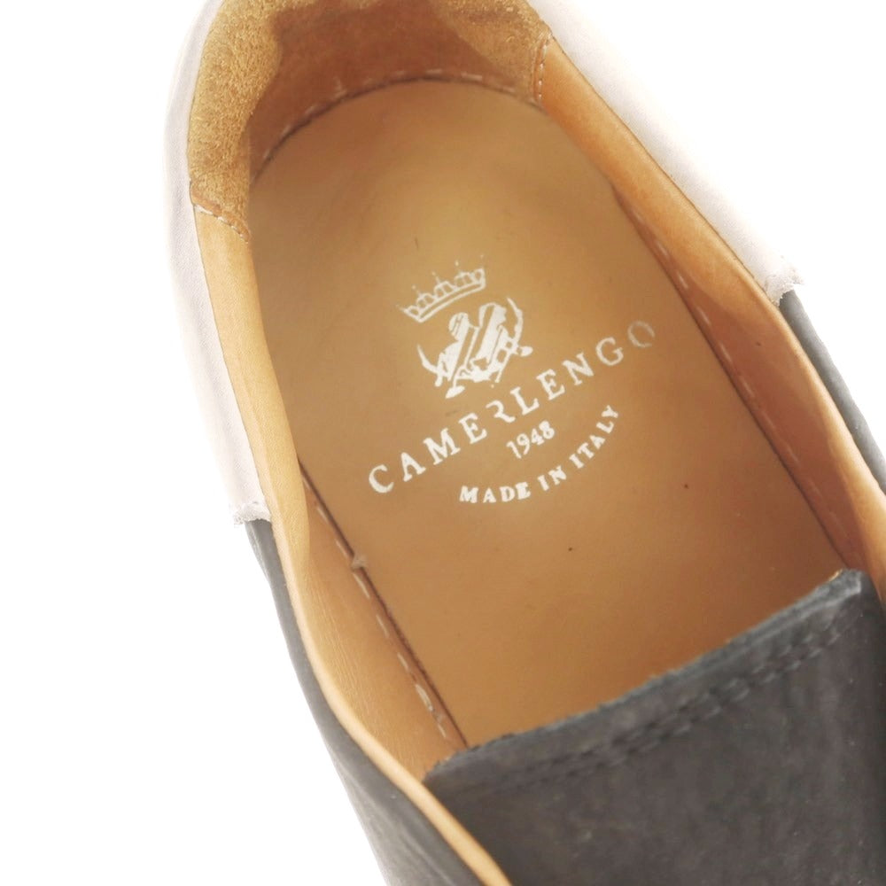 【中古】カメルレンゴ CAMERLENGO ヌバック スリッポン スニーカー ブラック【 39 】【 状態ランクB 】【 メンズ 】