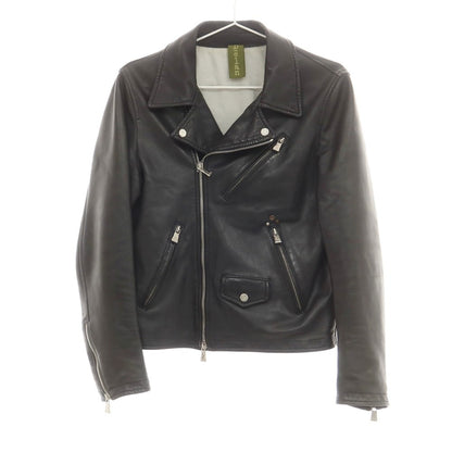 【中古】デラン Delan ラムレザー ライダースジャケット ブラック【 44 】【 状態ランクC 】【 メンズ 】