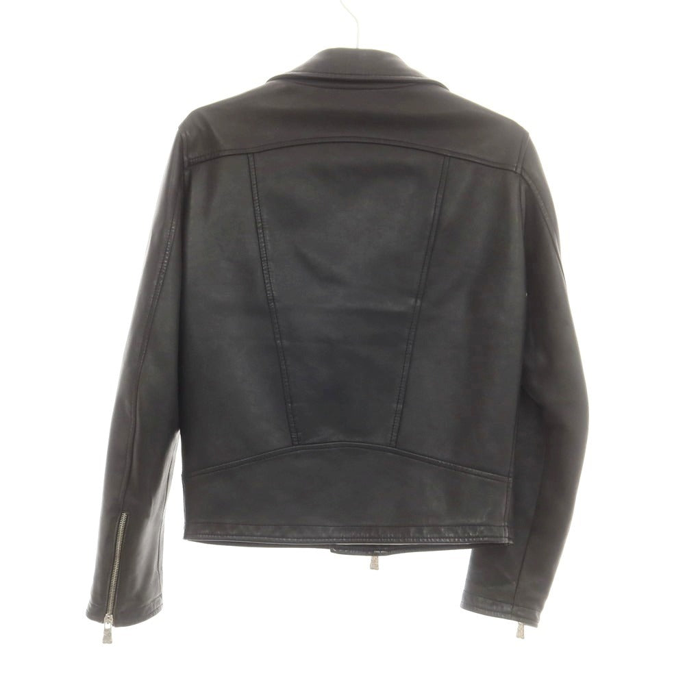 【中古】デラン Delan ラムレザー ライダースジャケット ブラック【 44 】【 状態ランクC 】【 メンズ 】
