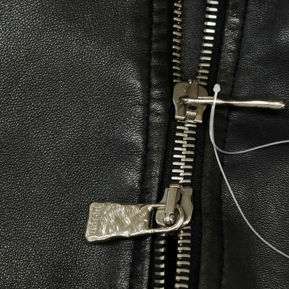 【中古】デラン Delan ラムレザー ライダースジャケット ブラック【 44 】【 状態ランクC 】【 メンズ 】